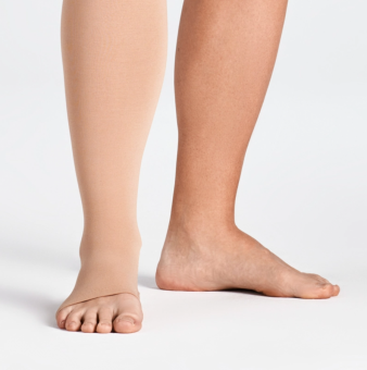 Компрессионный моночулок, 2 класс компрессии, бежевый/черный