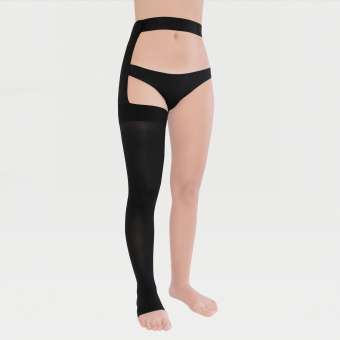 Компрессионный моночулок, 2 класс компрессии, бежевый/черный