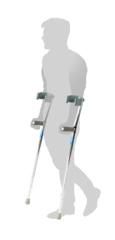 Костыль с опорой под локоть,U Matrix (красный)