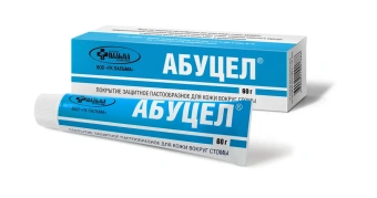 Абуцел паста - герметик для стомы 60 г защита и выравнивание кожи при фиксации калоприемников и уроприемников